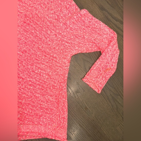 Free People Bright Lights Sweater Womens Size Medium Neon Flamingo - Picture 4 of 7